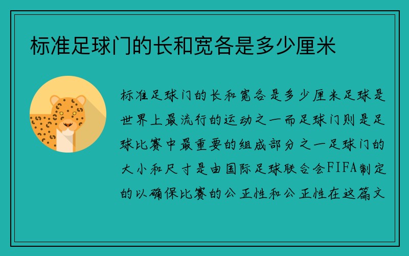 标准足球门的长和宽各是多少厘米