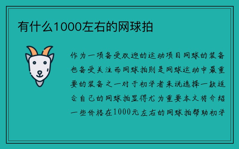 有什么1000左右的网球拍